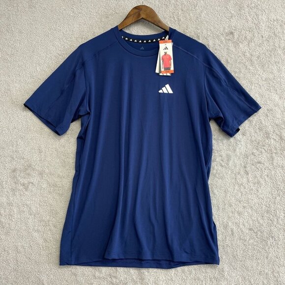 NEW Adidas Men's Size M Blue Regular Fit Active T-Shirt - Picture 2 of 7